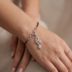 Load image into Gallery viewer, Designer 925 Sterling Silver Hand Mangalsutra For Women 8.5 Inch