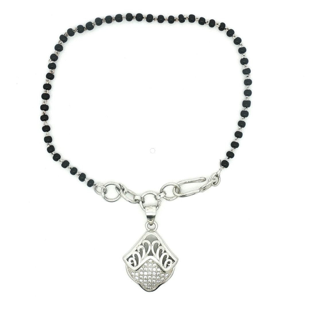 Premium 925 Sterling Silver Hand Mangalsutra For Women 8 Inch