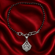 Premium 925 Sterling Silver Hand Mangalsutra For Women 8 Inch
