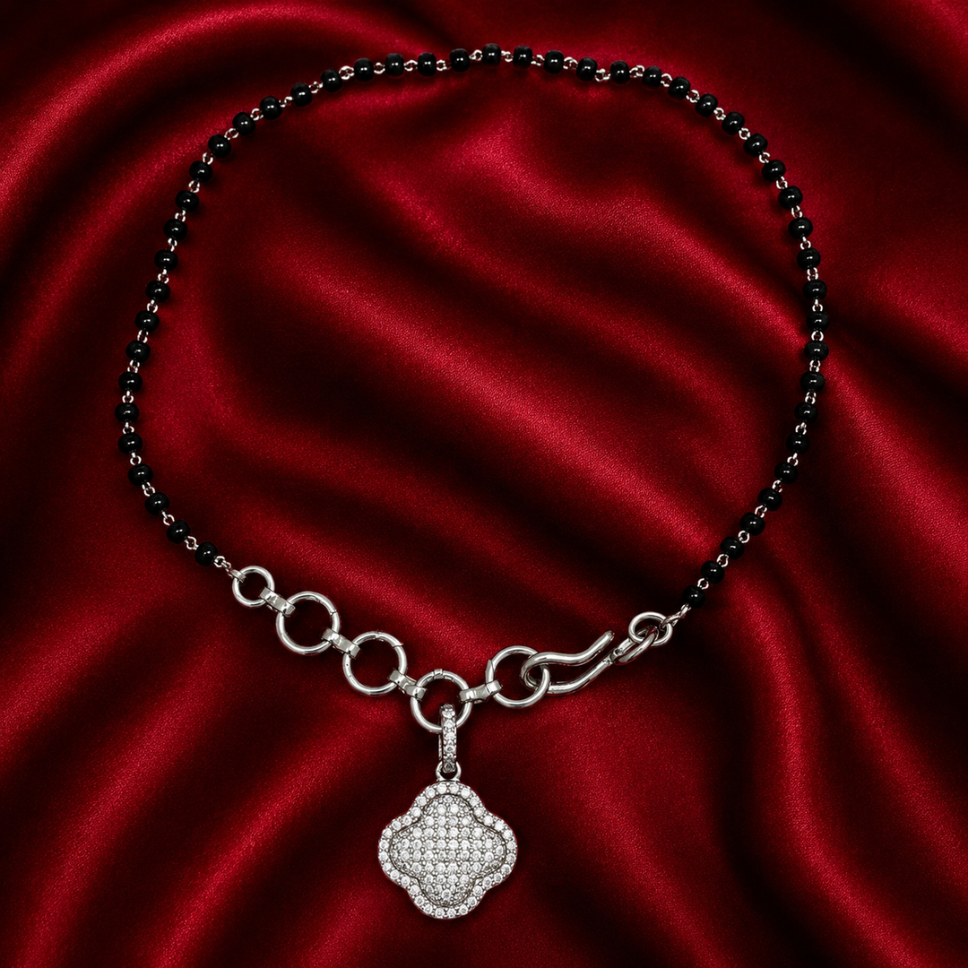Premium 925 Sterling Silver Hand Mangalsutra For Women 8.5 Inch