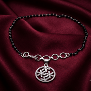 Designer 925 Sterling Silver Hand Mangalsutra For Women 8.5 Inch