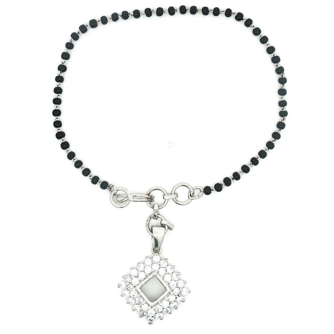 Elegance 925 Sterling Silver Hand Mangalsutra For Women 8.5 Inch