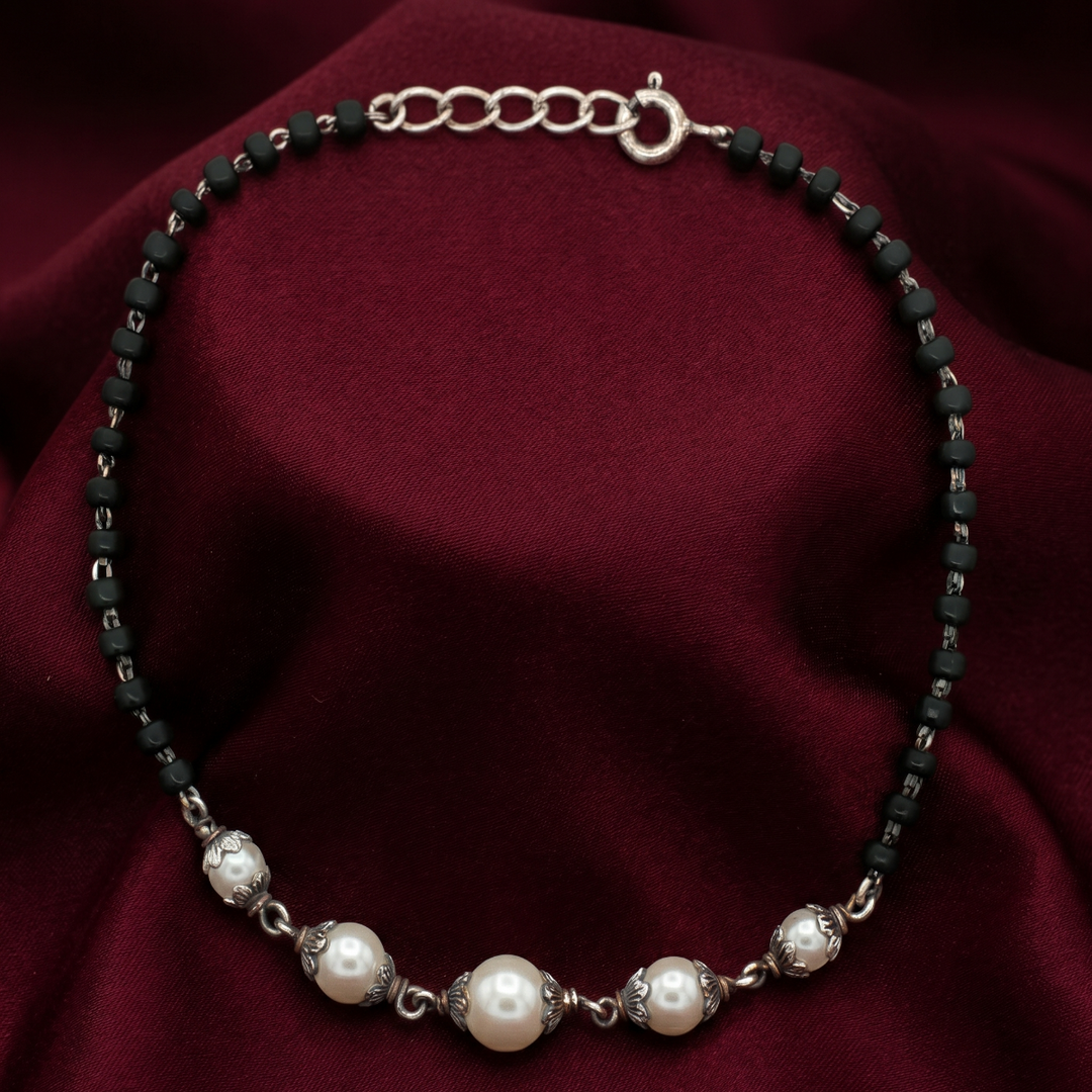 Designer 925 Sterling Silver Hand Mangalsutra For Women