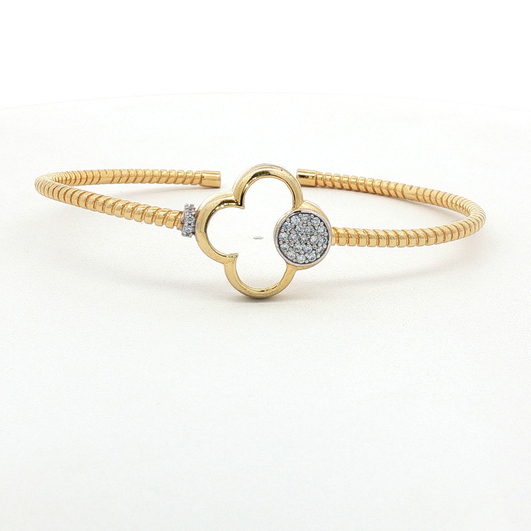 Elegant Flower 925 Sterling Silver Designer Bracelet