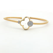Elegant Flower 925 Sterling Silver Designer Bracelet