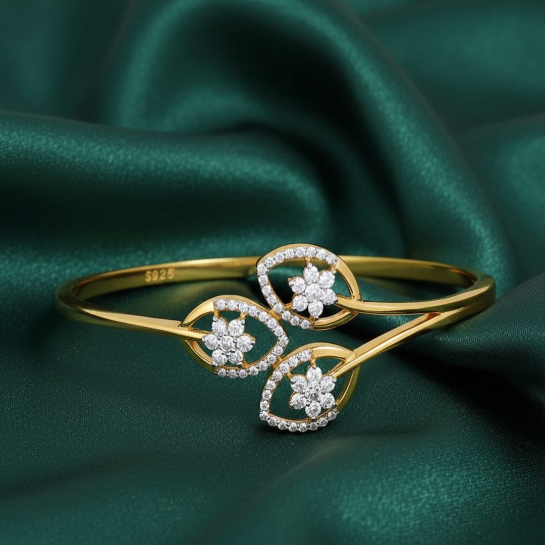 Nirvan 925 Sterling Silver Bracelet - Free Size