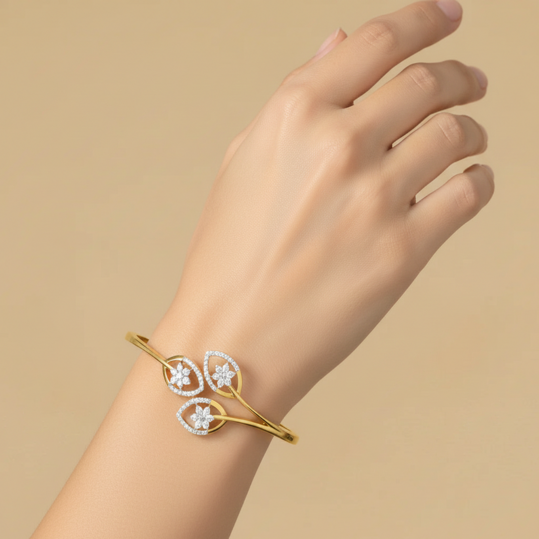 Nirvan 925 Sterling Silver Bracelet - Free Size