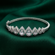 Pear Shape Aradhna 925 Sterling Silver Flexible Bracelet