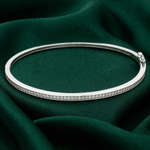 Load image into Gallery viewer, 925 Sterling Silver Pave Crystal Bangle Bracelet for Women