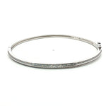 Load image into Gallery viewer, 925 Sterling Silver Double Line Crystal Bangle Bracelet