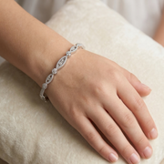 925 Sterling Silver Marquise & Zircon Elegance Bracelet For Womens