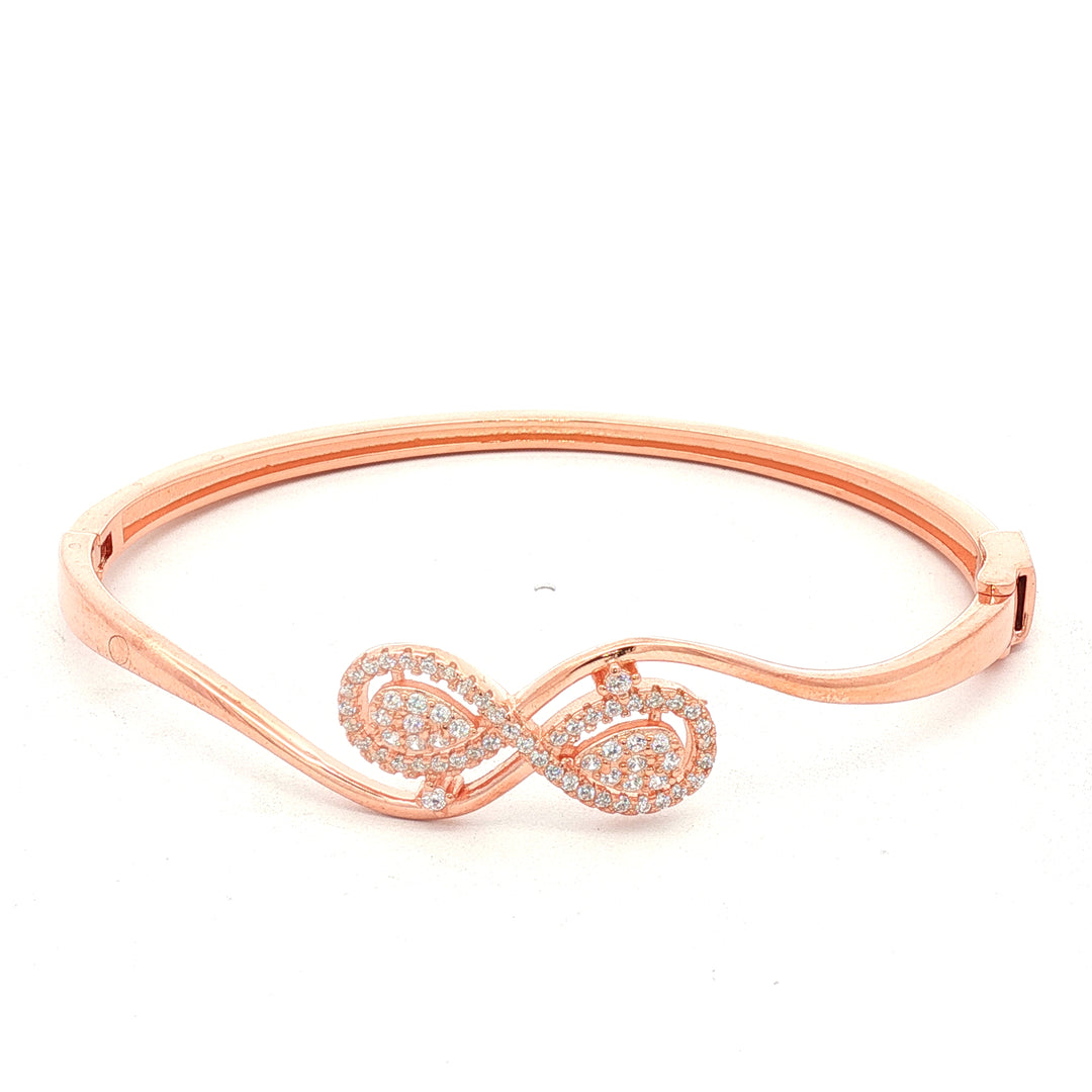 925 Sterling Silver Rhodium Infinity Bracelet