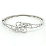 Load image into Gallery viewer, 925 Sterling Silver CZ Infinity Twist Kada Bracelet