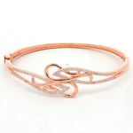 Load image into Gallery viewer, 925 Sterling Silver CZ Infinity Twist Kada Bracelet