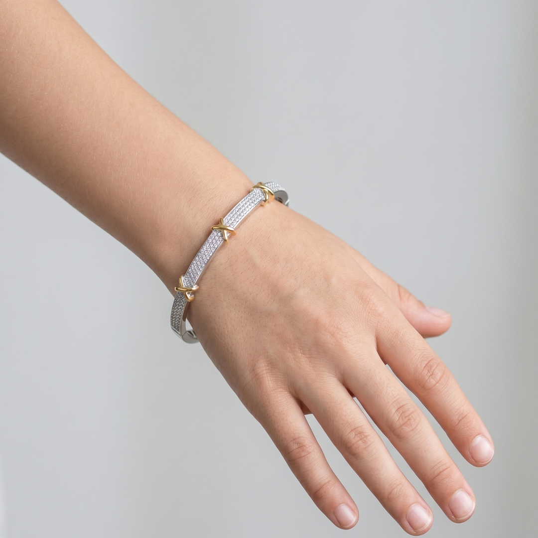 High-Quality 925 Sterling Silver Women’s Bracelet Premium Crystal Finish