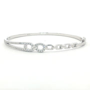 Elegant Infinity 925 Sterling Silver Bracelet for Women