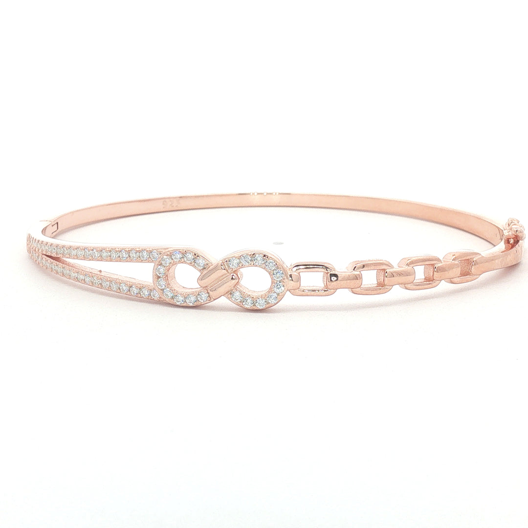 Elegant Infinity 925 Sterling Silver Bracelet for Women