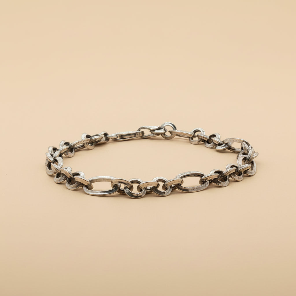 925 Sterling Silver 7 Inch Men's Rope Bracelet