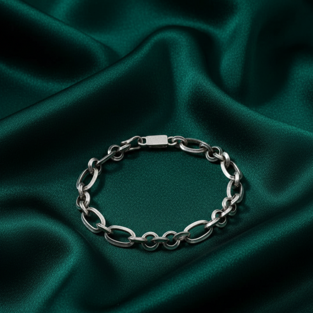 925 Sterling Silver 7 Inch Men's Rope Bracelet