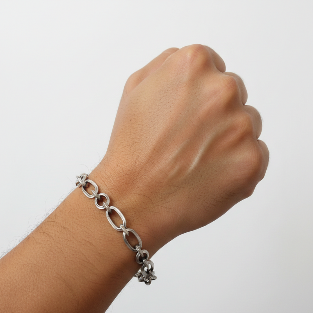 925 Sterling Silver 7 Inch Men's Rope Bracelet