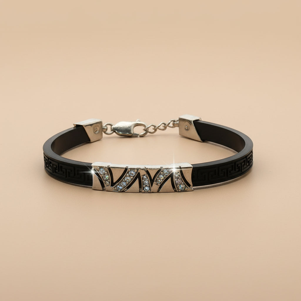 925 Sterling Silver Belt Men's Rope Bracelet