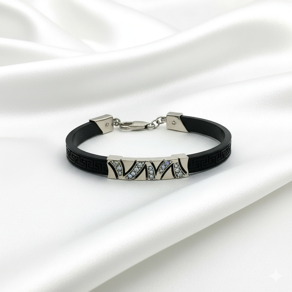 925 Sterling Silver Belt Men's Rope Bracelet