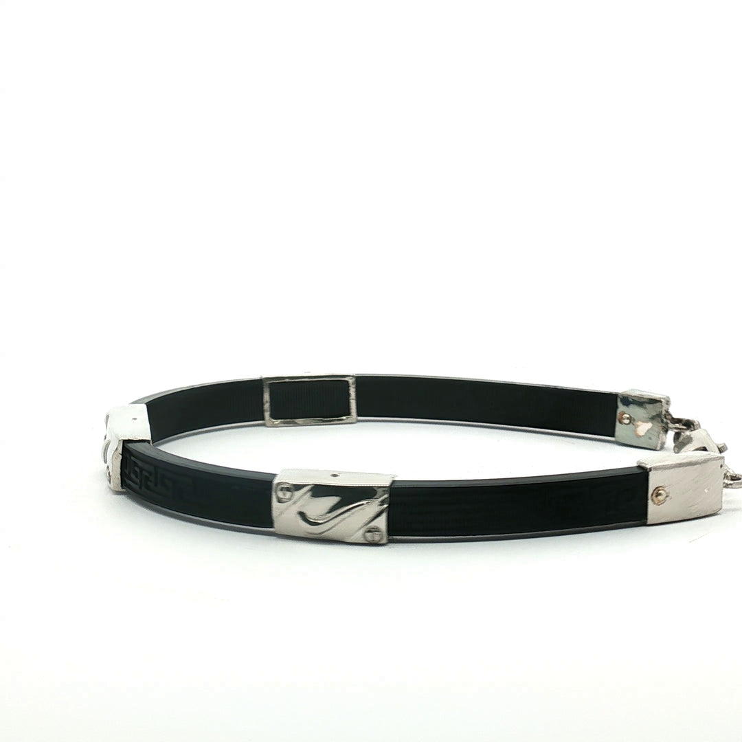 925 Sterling Silver Belt Men's Bracelet