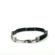925 Sterling Silver Belt Men's Bracelet