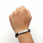 Load image into Gallery viewer, 925 Sterling Silver Jai Shree Ram Belt Men's Bracelet