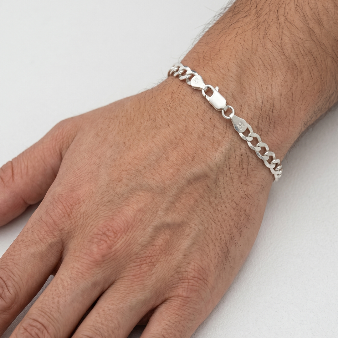 925 Silver Handcrafted Ethnic Bracelet for Men