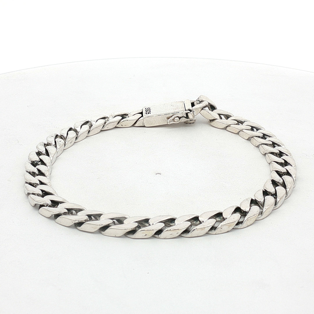 925 Sterling Silver Cuban Link Bracelet Heavy Solid Chain