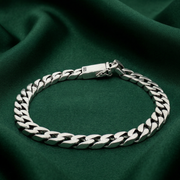 925 Sterling Silver Cuban Link Bracelet Heavy Solid Chain