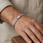 Load image into Gallery viewer, 925 Sterling Silver Cuban Link Bracelet Heavy Solid Chain