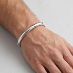 Load image into Gallery viewer, 925 Sterling Silver Kada Men's Bracelet