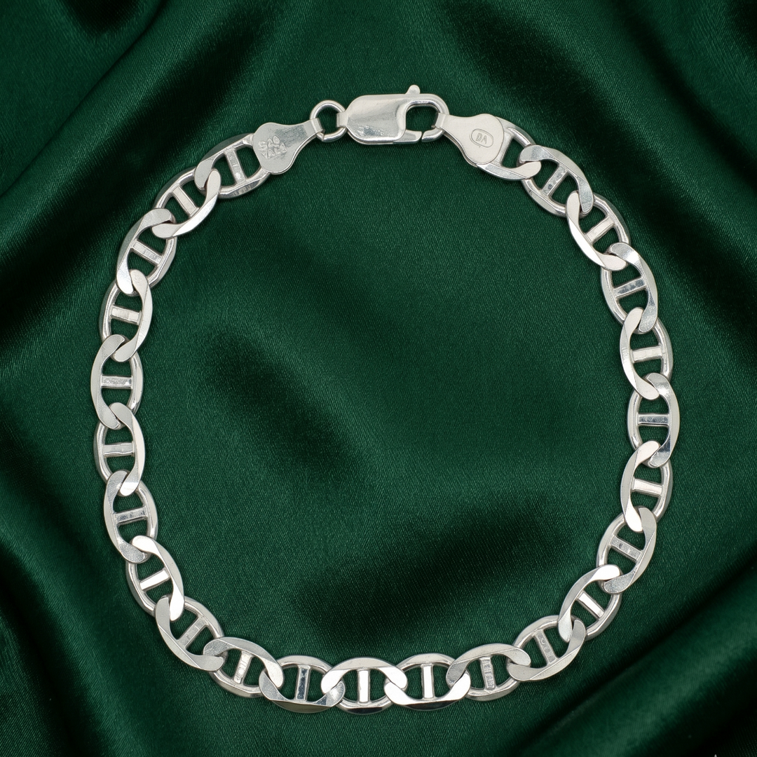 925 Sterling Silver Cuban Link Bracelet Heavy Solid Chain