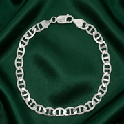 925 Sterling Silver Cuban Link Bracelet Heavy Solid Chain