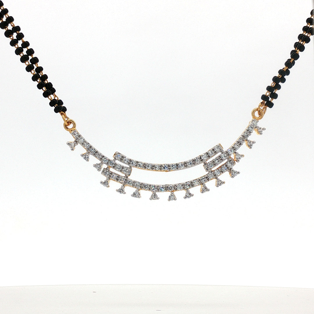 Premium 925 Silver Antique Style Diamond Mangalsutra