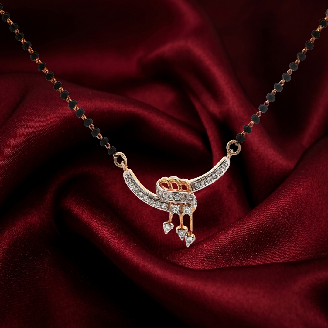 Premium 925 Silver Antique Style Diamond Mangalsutra