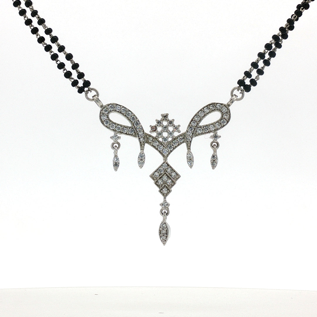 Premium 925 Silver Antique Style Diamond Mangalsutra