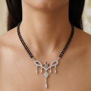 Premium 925 Silver Antique Style Diamond Mangalsutra