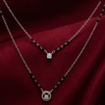 Load image into Gallery viewer, Elegant 925 Silver Antique double layey Star Diamond Mangalsutra