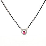 Load image into Gallery viewer, Elegant 925 Silver Antique Pink Pear Shape Diamond Mangalsutra