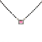 Load image into Gallery viewer, Premium 925 Silver Pink Princess Style Diamond Mangalsutra