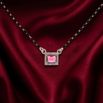 Load image into Gallery viewer, Premium 925 Silver Pink Princess Style Diamond Mangalsutra