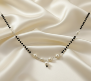 Pearl Mangalsutra in 925 Sterling Silver Rhodium Plated 17 inches