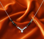 Load image into Gallery viewer, Stylish Crystal Mangalsutra in 925 Sterling Silver Rhodium Plated 9 inches
