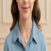 Stylish Mangalsutra in 925 Sterling Silver Rhodium Plated 9 inches