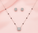 Load image into Gallery viewer, Mangalsutra With Earring in 925 Sterling Silver Rhodium Plated 9 inches
