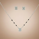 Load image into Gallery viewer, Mangalsutra With Earring in 925 Sterling Silver Rhodium Plated 9 inches
