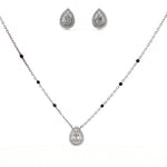 Load image into Gallery viewer, Mangalsutra With Earring in 925 Sterling Silver Rhodium Plated 16 inches
